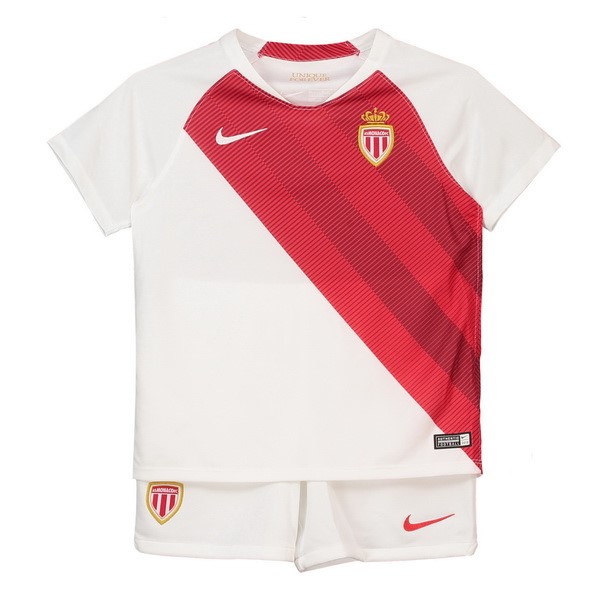 Camiseta AS Monaco Primera equipación Niños 2018-2019 Blanco Rojo